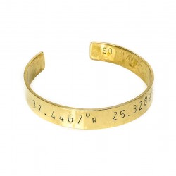 Coordinates Part1 Handmade Bracelet Gold