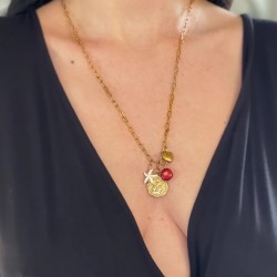 Coral Necklace Gold