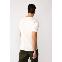 Solid-colour T-shirt with embroidered breast pocket