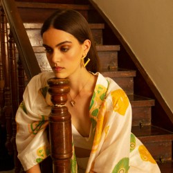 Kalliope, Linen-silk printed kimono